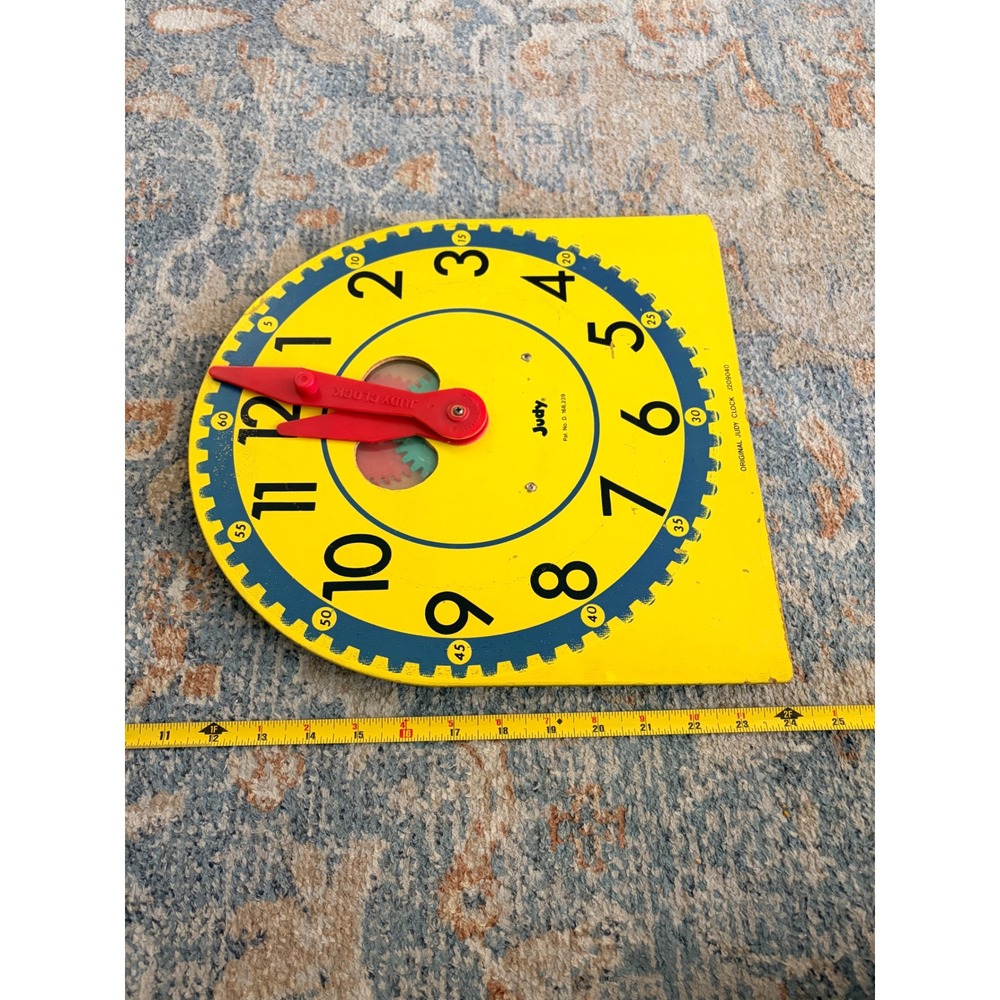 Vintage 1960's Original JUDY CLOCK Kids Learning Clock School Toy - Picture 5 of 9
